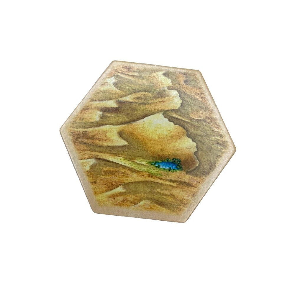 Settlers of Catan Replacement Pieces Parts Cards Tiles Board Game. Desert